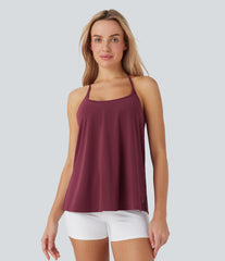 SoftlyZero™ Airy Halter Draped InstantCool Yoga Sports Top-UPF50+