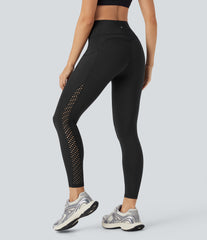 Halara UltraSculpt™ Cool Quick Dry High Waisted Tummy Control Ventilation Perforated Yoga Leggings with Pockets-UPF50+