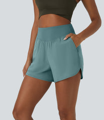 Breezeful™ High Waisted Pocket Quick Dry Casual Shorts 4"