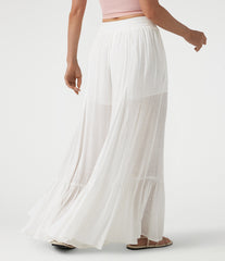 Mid Rise 2-in-1 Flowy Baggy Pants with Pockets