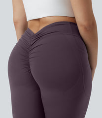 Plus Size Halara UltraSculpt™ High Waisted Tummy Control Butt Lifting Ruched Yoga Leggings with Pockets