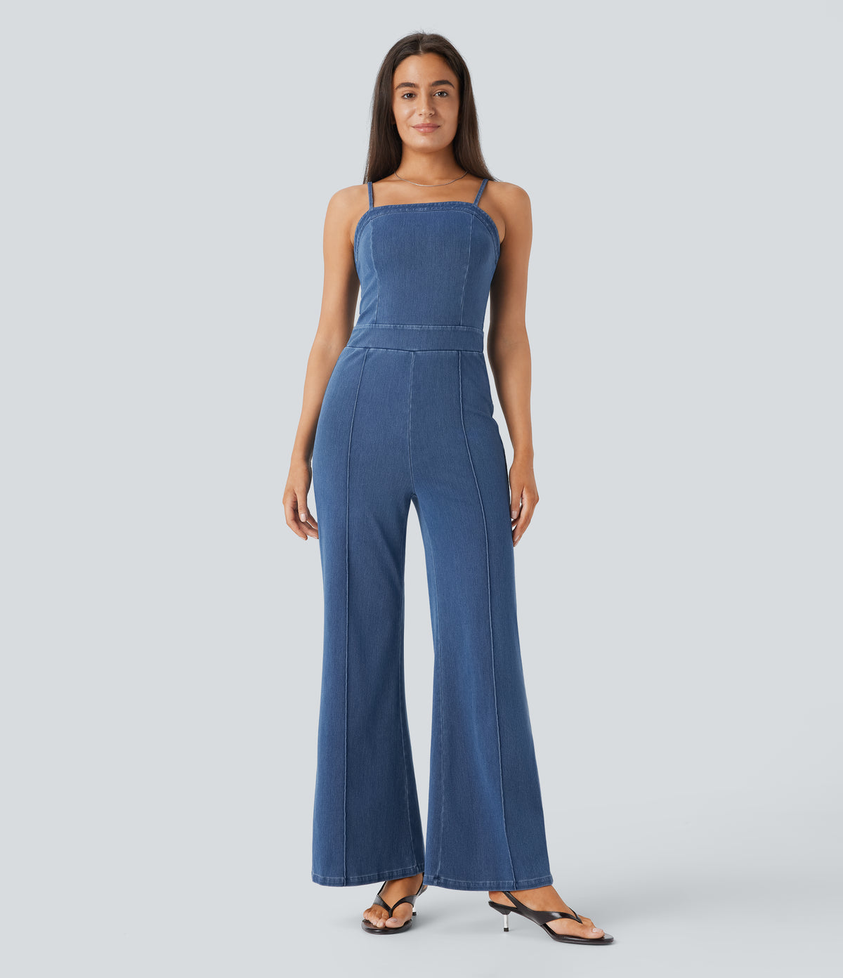 Halara Flex™ Washed Denim Casual Jumpsuit