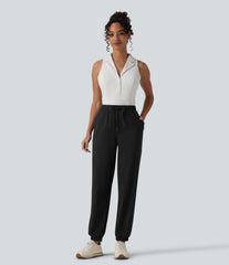 Mid Rise Drawstring Quick Dry InstantCool Golf Joggers with Pockets-UPF40+
