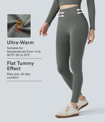 HeatCore OneForm Seamless Flow High Waisted Tummy Control Thermal Casual 7/8 Leggings