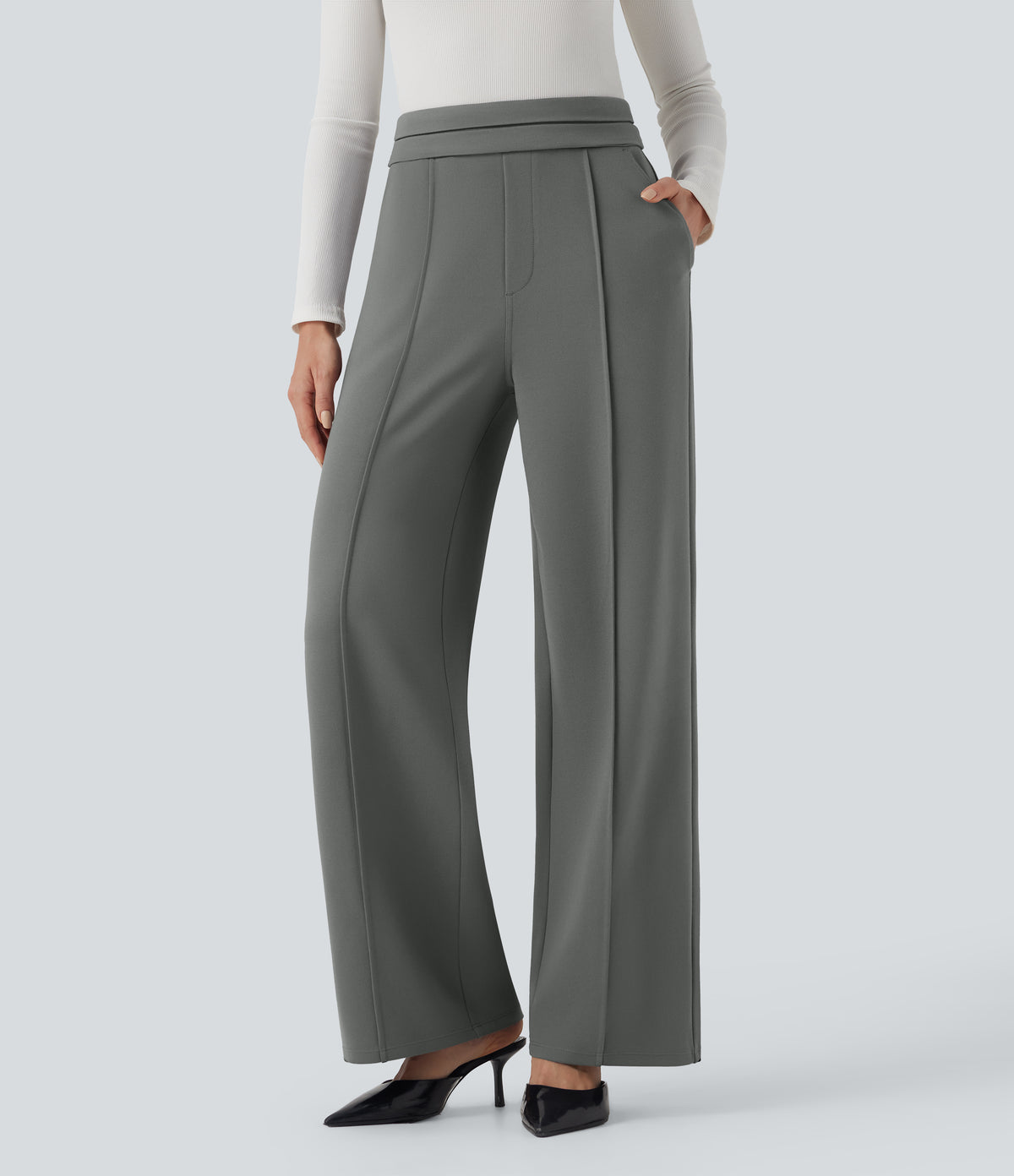 Halara Flex™ High Waisted Straight Leg Work Pants with Pockets