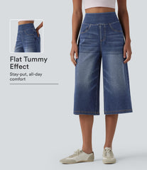 Halara Flex™ High Waisted Tummy Control Casual Capri Baggy Jeans with Pockets