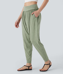 High Waisted Pocket Harem Pants