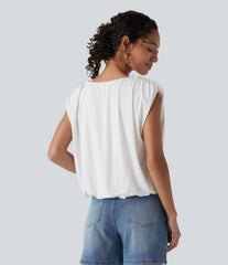 V Neck Sleeveless Casual Top