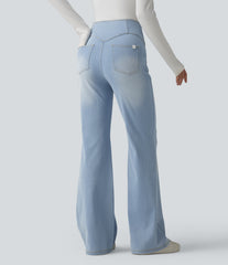 Halara Flex™  High Waisted Tummy Control Casual Flare Jeans with Pockets