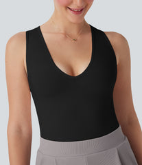OneForm Seamless Flow V Neck Sleeveless Work Shapewear Bodysuit-Easy Peezy Edition