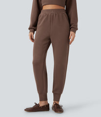 SpacerTek™ High Waisted Tapered Casual Joggers with Pockets