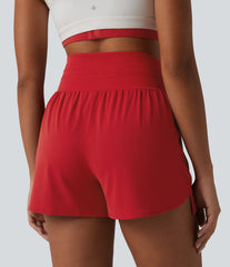 Halara UltraSculpt™ High Waisted Drawstring Yoga Shorts 3.5'' with Pockets