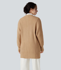 Long Sleeve Casual Cardigan with Pockets
