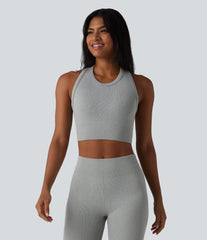 OneForm Seamless Flow Racerback Cropped Casual Tank Top