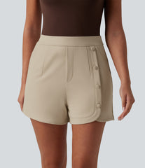High Waisted Work Shorts 3'' with Pockets