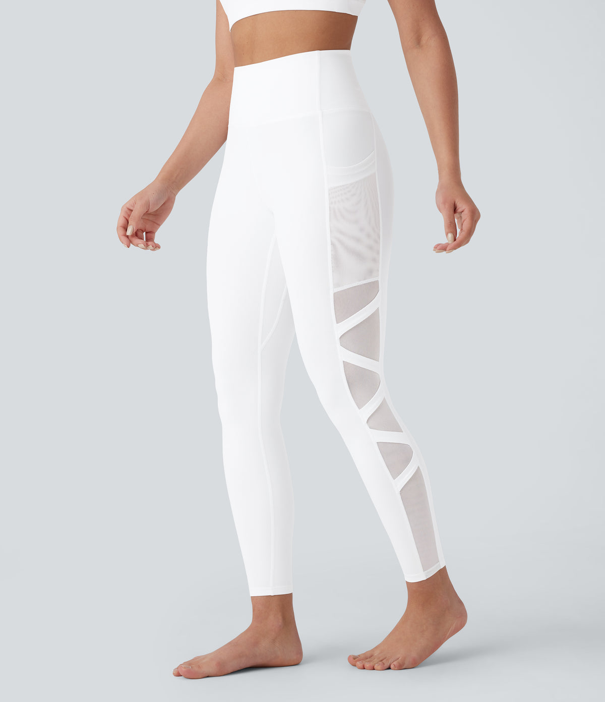SpeedWave™ High Waisted Pocket Contrast Mesh Quick Dry Yoga Leggings