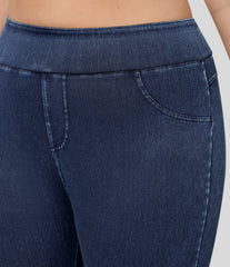 Halara Flex™ High Waisted Pocket Denim Capri Plus Size Casual Leggings