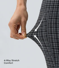 Halara UltraSculpt™ Check Plaid Print High Waisted Drawstring Yoga Leggings with Pockets