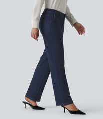 Halara Flex™ High Waisted Straight Leg Work Jeans with Pockets