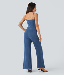 Halara Flex™ Washed Denim Casual Jumpsuit
