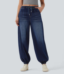 Halara Flex™ Mid Rise Drawstring Casual Sweatpants Jeans with Pockets