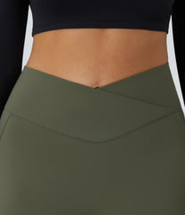 SoftlyZero™ Plush Thermal High Waisted Crossover Pocket Yoga Leggings