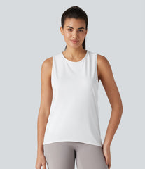 Crossover Racerback Sleeveless InstantCool Quick Dry Yoga Sports Top-UPF50+