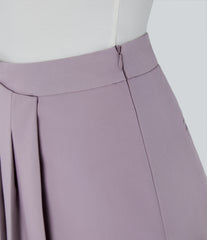 High Waisted Pleated Pocket Casual Shorts