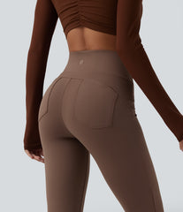 DayStretch High Waisted Tummy Control Bootcut Yoga Leggings with Pockets