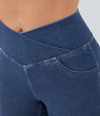 Halara Flex™ High Waisted Crossover Pocket InstantCool Washed Casual Jeans