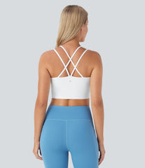 SoftlyZero™ Plush Low Support Double Straps Yoga Sports Bra A-D Cups
