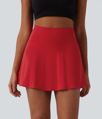 SoftlyZero™ Airy High Waisted Tummy Control 2-in-1 InstantCool Mini Tennis Skirt with Pockets-UPF50+