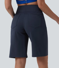 SoftlyZero™ Airy High Waisted Tummy Control InstantCool Yoga Baggy Shorts with Pockets