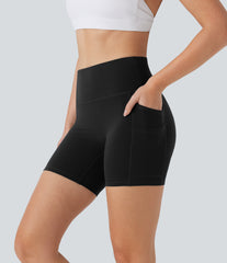 SoftlyZero™ High Waisted Double Pockets Yoga Biker Shorts 5''-UPF50+