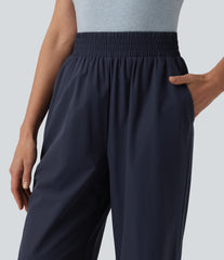 High Waisted Wide Leg Casual Pants with Pockets