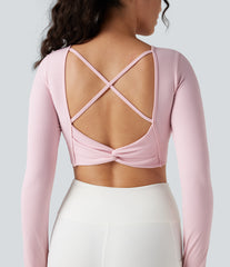 OneForm Seamless Flow Backless Long Sleeve Thumb Holes Yoga Sports Top