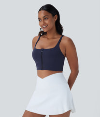 SoftlyZero™ Low Support Zipper Yoga Sports Bra-UPF50+