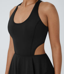 SoftlyZero™ Airy Cut Out 2-in-1 Pocket InstantCool Mini Tennis Active Dress-UPF50+