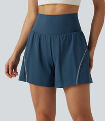 SoftlyZero™ Airy Reflective High Waisted 2-in-1 InstantCool Yoga Shorts 5'' with Pockets