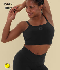 Halara X Smiley® Halara UltraSculpt™ Double Straps Twisted Backless Cropped Yoga Tank Top