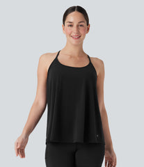 SoftlyZero™ Airy Halter Draped InstantCool Yoga Sports Top DD-F Cups-UPF50+