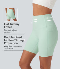 Halara UltraSculpt™ High Waisted Tummy Control Shaping Training Biker Shorts 7'' with Pockets