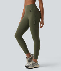 Halara UltraSculpt™ High Waisted D-Buckle Hiking 7/8 Leggings with Zip Pocket