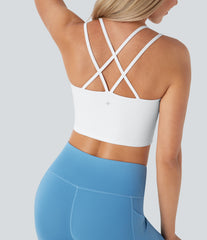 SoftlyZero™ Plush Low Support Double Straps Yoga Sports Bra A-D Cups