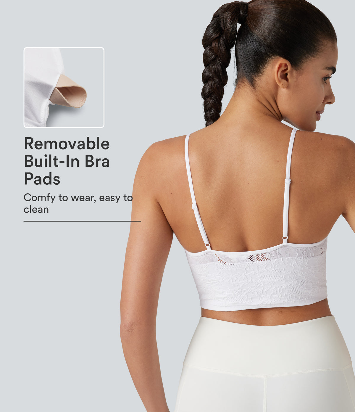 OneForm Seamless Flow Jacquard Built-in Bra Cropped Yoga Tank Top