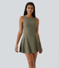 Draped G-Hook 2-in-1 Pocket Mini Dance Active Dress