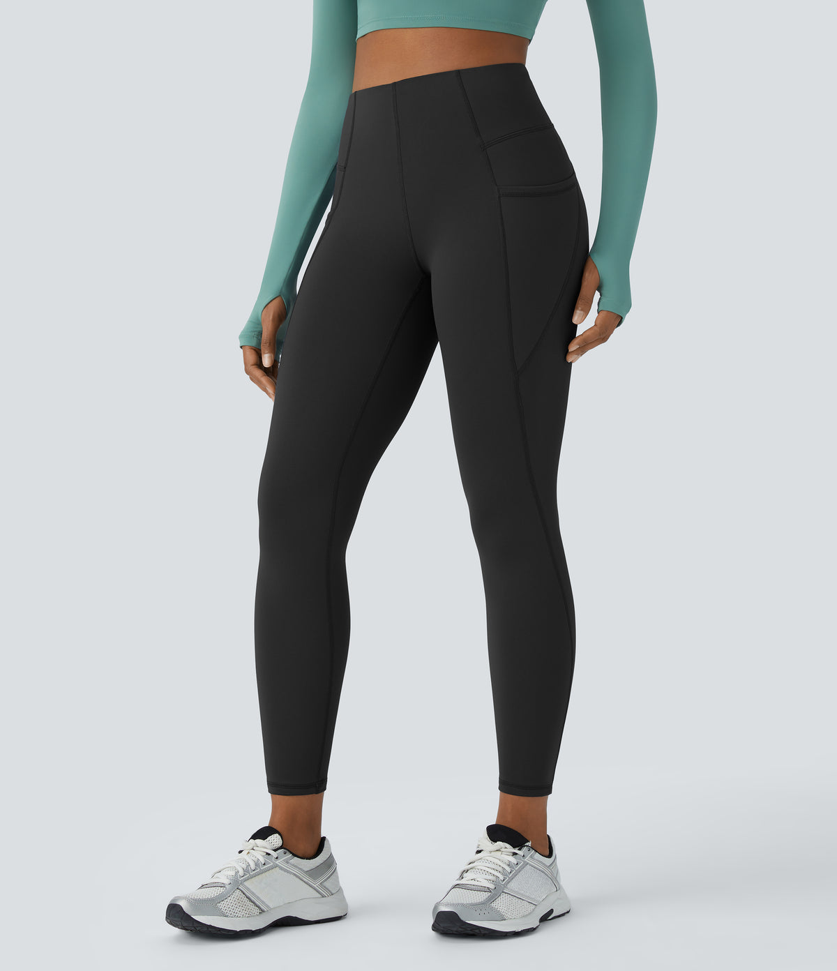 High Waisted Pocket Thermal Yoga Leggings