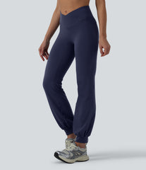 SoftlyZero™ High Waisted Crossover Dance Joggers with Pockets-UPF50+