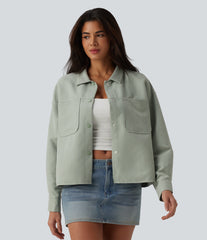 Long Sleeve Casual Jacket with Pockets
