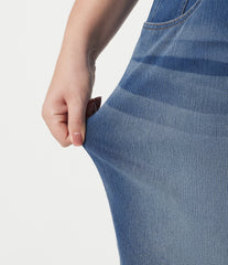 Halara Flex™ Denim Plus Size High Waisted Crossover Tummy Control Casual Baggy Shorts with Pockets